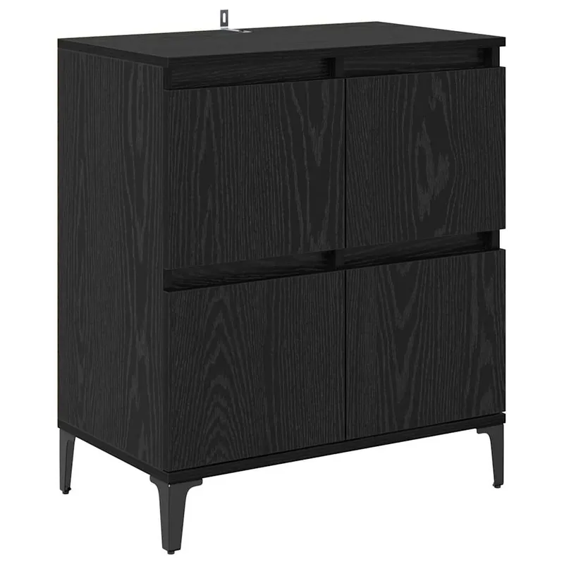 vidaXL Sideboard Schwarz Eichen-Optik 60 x 35 x 70 cm Sofort Bestellen