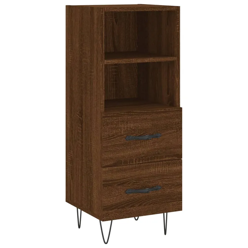 Direkt Vom Hersteller vidaXL Sideboard Braun Eichen-Optik 34,5x34x90 cm Holzwerkstoff