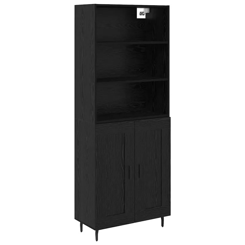 Bestseller vidaXL Highboard Schwarz Eichen-Optik 69,5 x 34 x 180 cm
