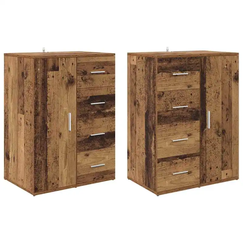 vidaXL Sideboards Corona 2 pcs Altholz 59 x 39 x 80 cm Holzwerkstoff Angebot