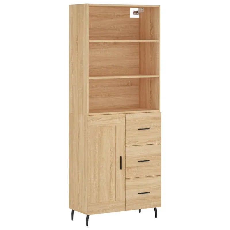 Jetzt Bestellen vidaXL Highboard Sonoma-Eiche 69,5x34x180 cm Holzwerkstoff
