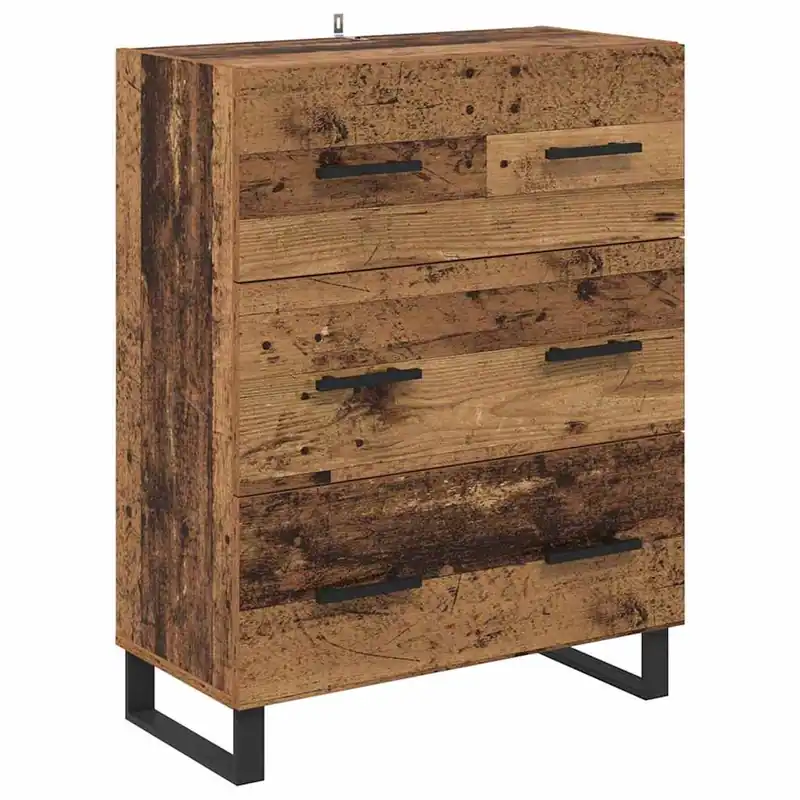 Günstig vidaXL Sideboard Altholz 69,5 x 34 x 90 cm Verbundholz und Eisen