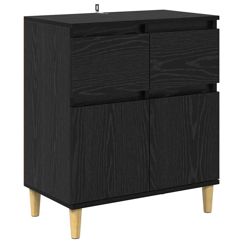 Aktuell vidaXL Sideboard Schwarz Eichen-Optik 60 x 35 x 70 cm Holzwerkstoff