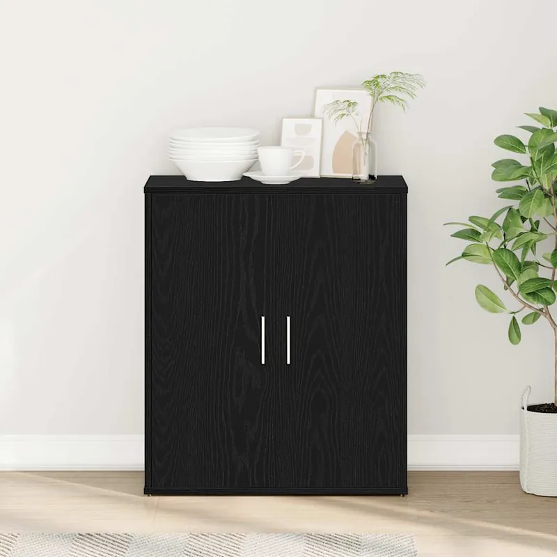 Geprüft vidaXL Sideboard Schwarze Eiche 60x31x70 cm Holzwerkstoff