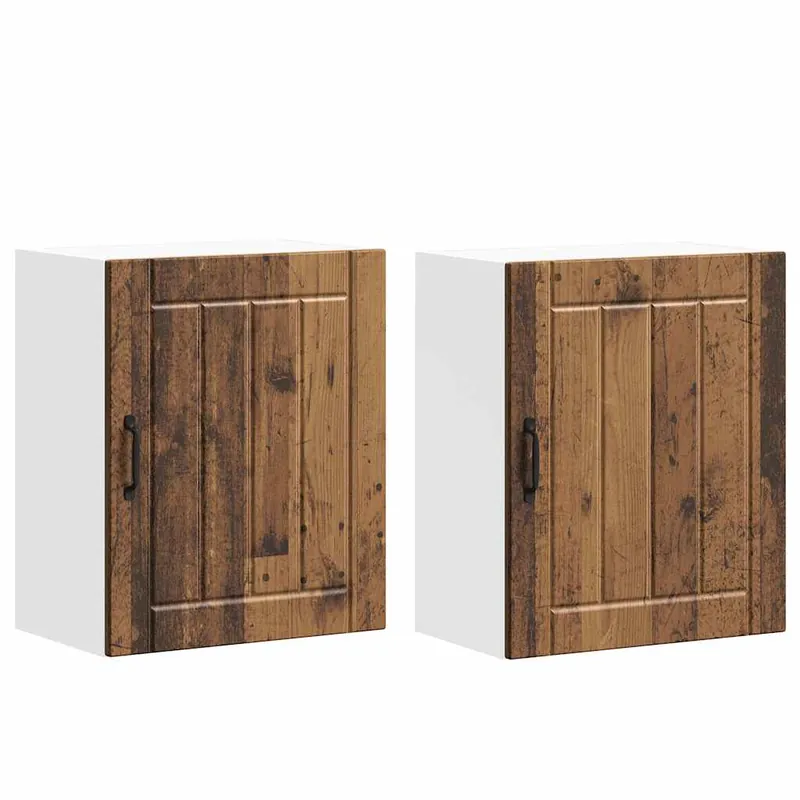Highlight vidaXL Küchen-Hängeschränke 2 Stk. Lucca Altholz-Optik Holzwerkstoff