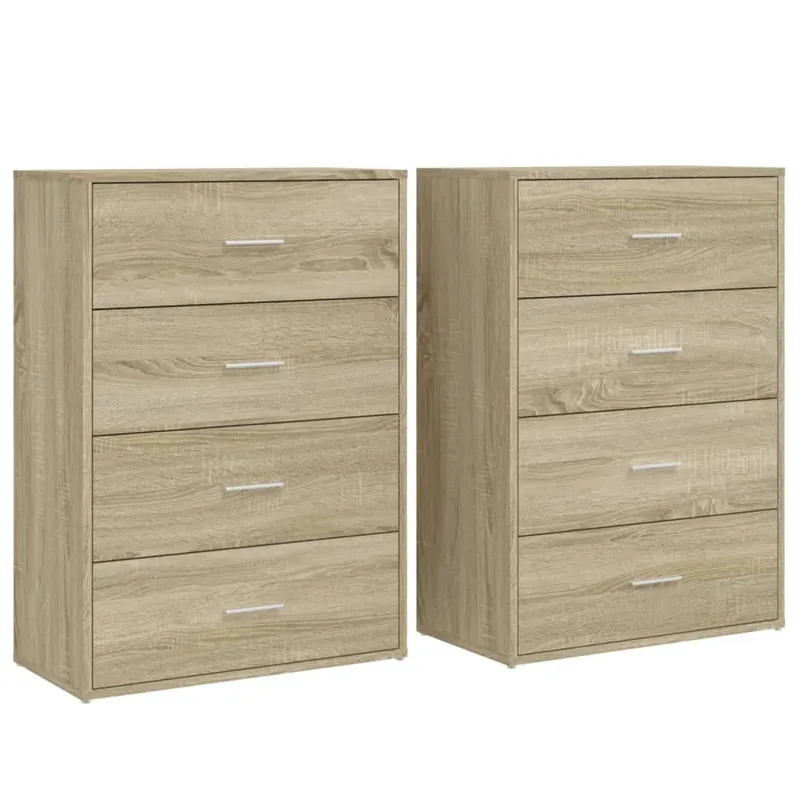 vidaXL Sideboards 2 Stk. Sonoma-Eiche 60x31x84 cm Holzwerkstoff Saisonangebot