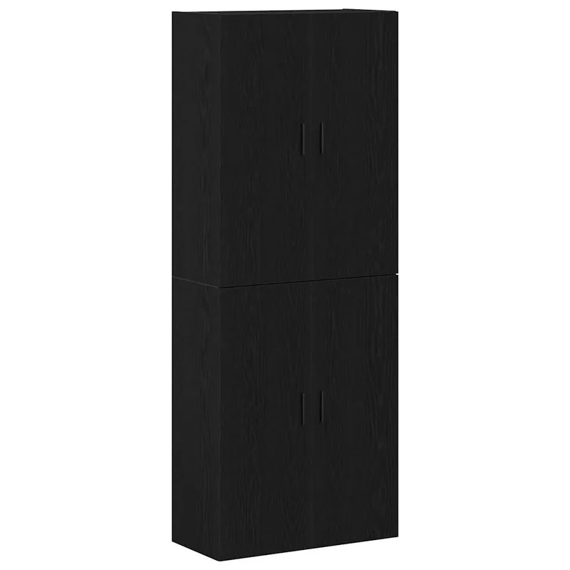 vidaXL Wandschrank 2 pcs Schwarz Eichen-Optik 69,5 x 34 x 90 cm Finale Aktion