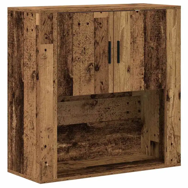 vidaXL Wandschrank mit Regal Altholz 80 x 33 x 80 cm Holzwerkstoff Jetzt Bestellen