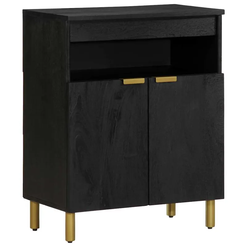 vidaXL Sideboard Schwarz 60x33x75 cm Holzwerkstoff Mega-Angebot