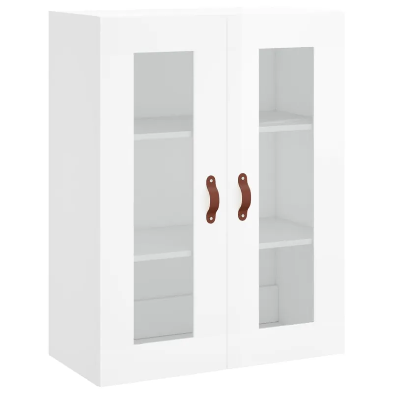 Zertifiziert vidaXL Wandschrank Hochglanz-Weiß 69,5x34x90 cm