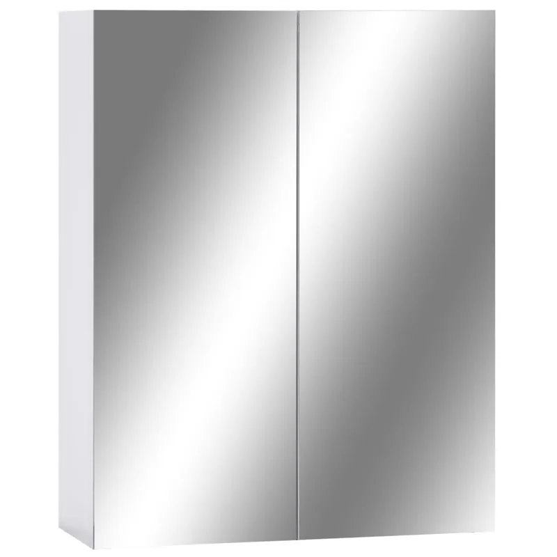 Garantierte Lieferung vidaXL Bad-Spiegelschrank Weiß 60x15x75 cm MDF