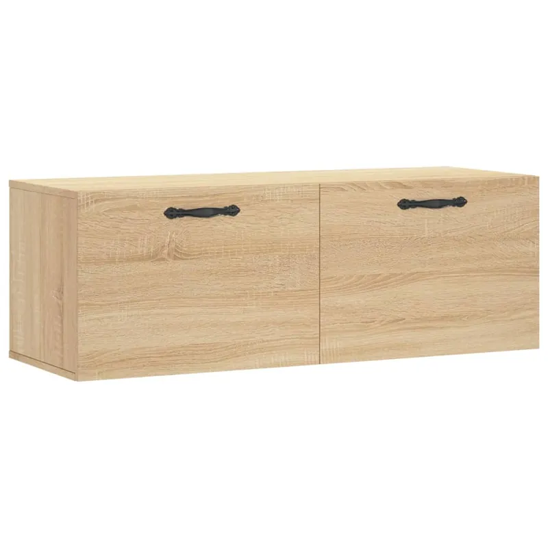 vidaXL Wandschrank Sonoma-Eiche 100x36,5x35 cm Holzwerkstoff Sichere Zahlung