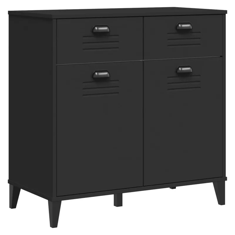 vidaXL Sideboard VIKEN Schwarz 80x40x80 cm Holzwerkstoff Sonderaktion