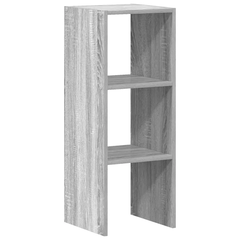 Gratis Versand vidaXL Bücherregal Stapelbar Grau Sonoma 30x30x80 cm Holzwerkstoff