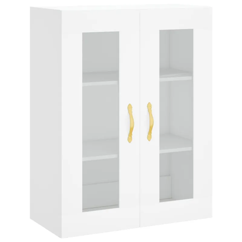 vidaXL Wandschrank Weiß 69,5x34x90 cm Echt