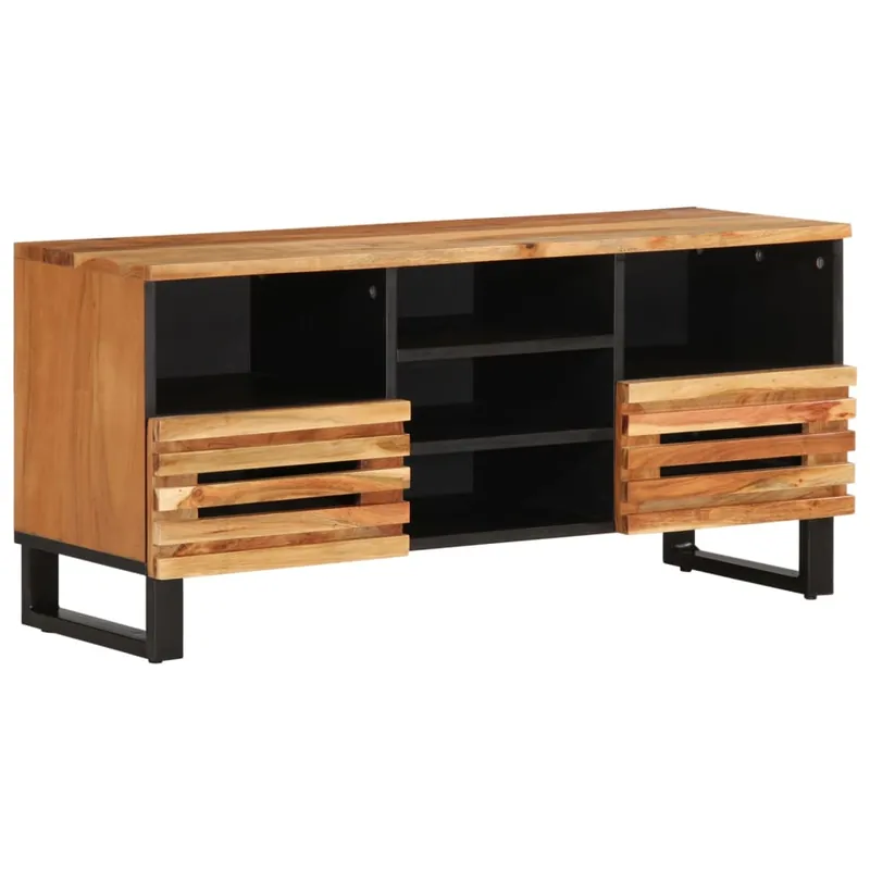 vidaXL TV-Schrank 100x34x46 cm Massivholz Akazie Letzte Chance