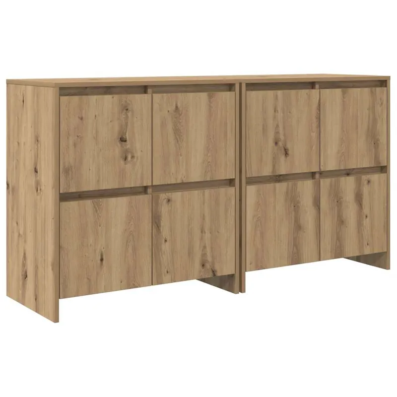vidaXL Sideboards 2 pcs Artisan-Eiche 70 x 41 x 75 cm Holzwerkstoff Günstig