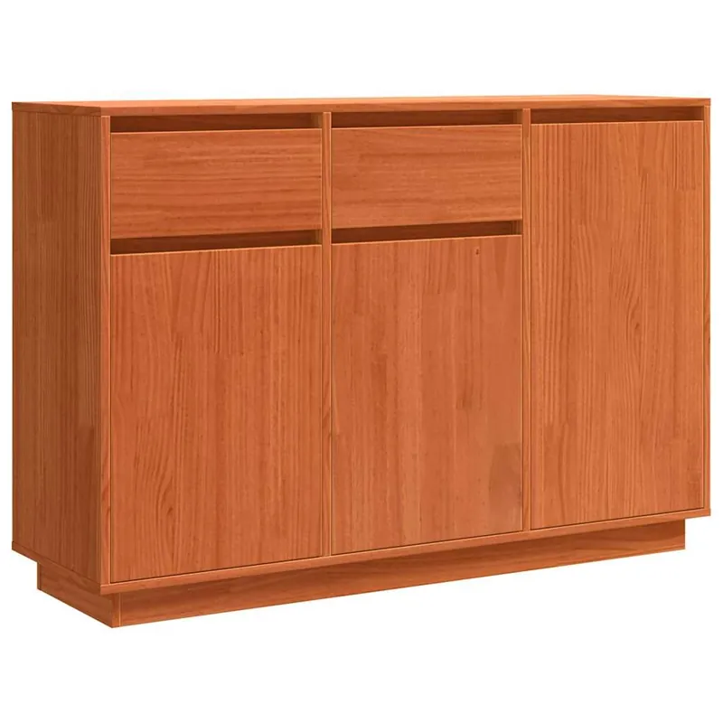 vidaXL Sideboard Wachsbraun 110 x 34 x 75 cm Massives Kiefernholz Preis Gesenkt