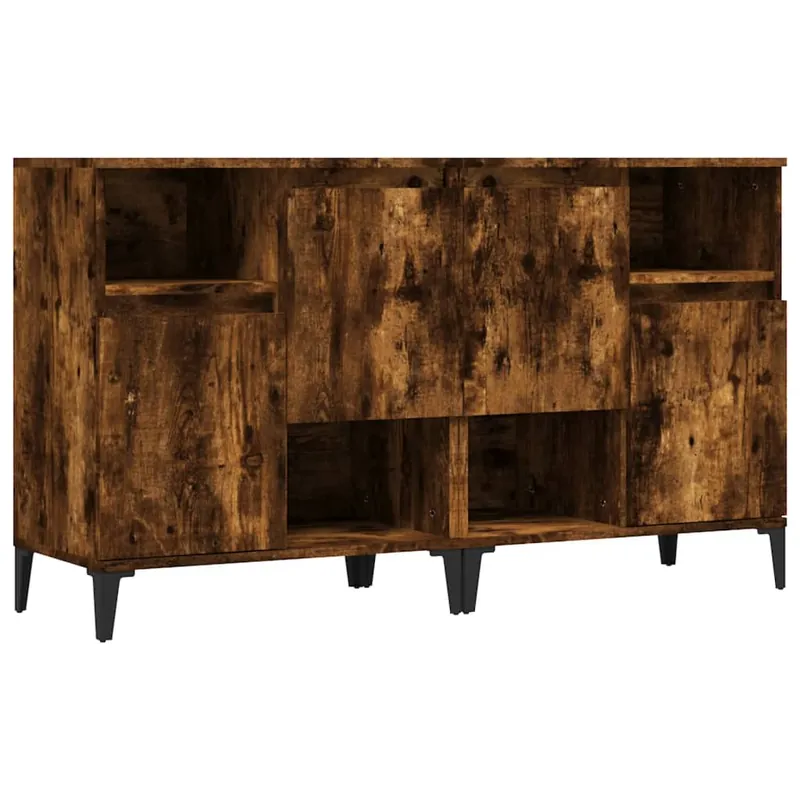 vidaXL Sideboards 2 Stk. Räuchereiche 60x35x70 cm Holzwerkstoff Top-Angebot