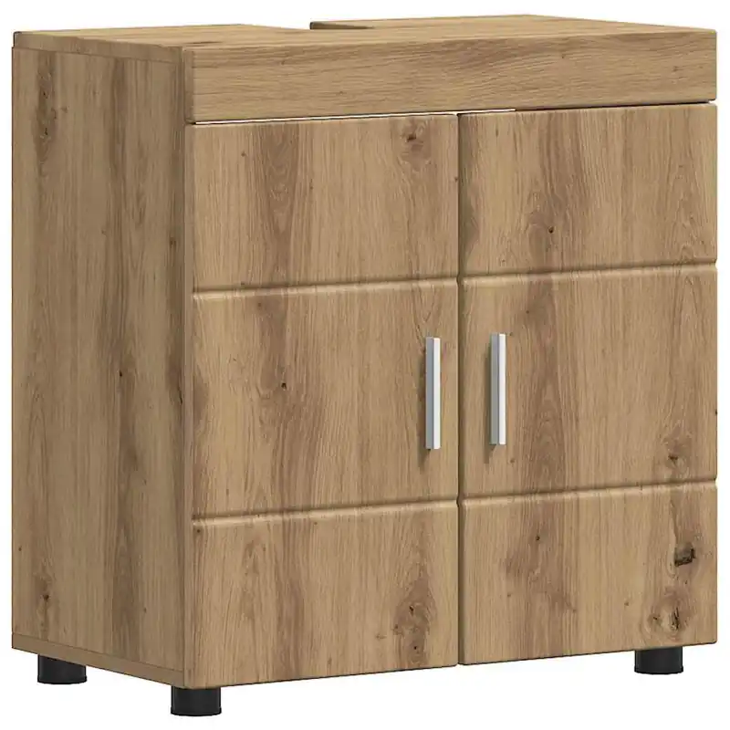 Finale Aktion vidaXL Badezimmerschrank-Set TULUM Artisan-Eiche 60 x 34 x 63 cm