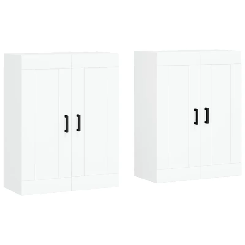 vidaXL Wandschränke 2 Stk. Weiß Holzwerkstoff Aktuell