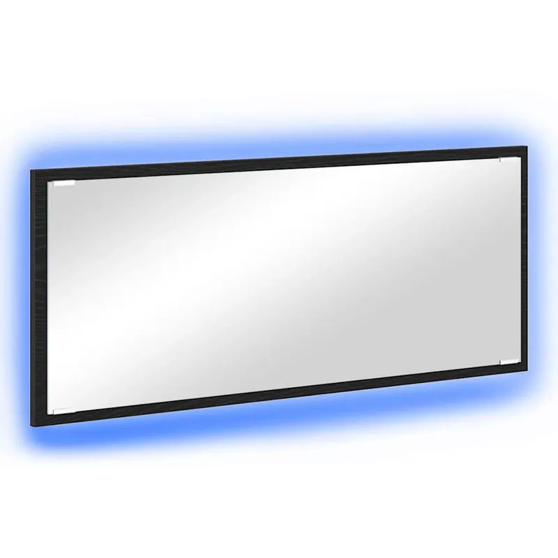 Highlight vidaXL Spiegel Schwarz Eichen-Optik 90 x 8,5 x 37 cm Holzwerkstoff