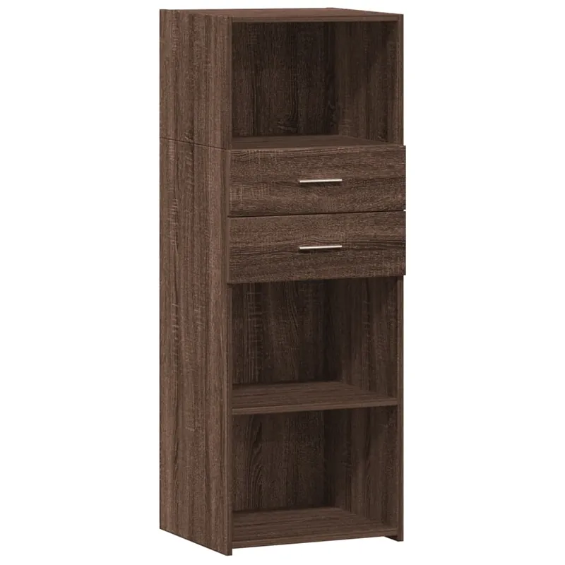 Billig vidaXL Highboard Braun Eichen-Optik 45x42,5x124 cm Holzwerkstoff