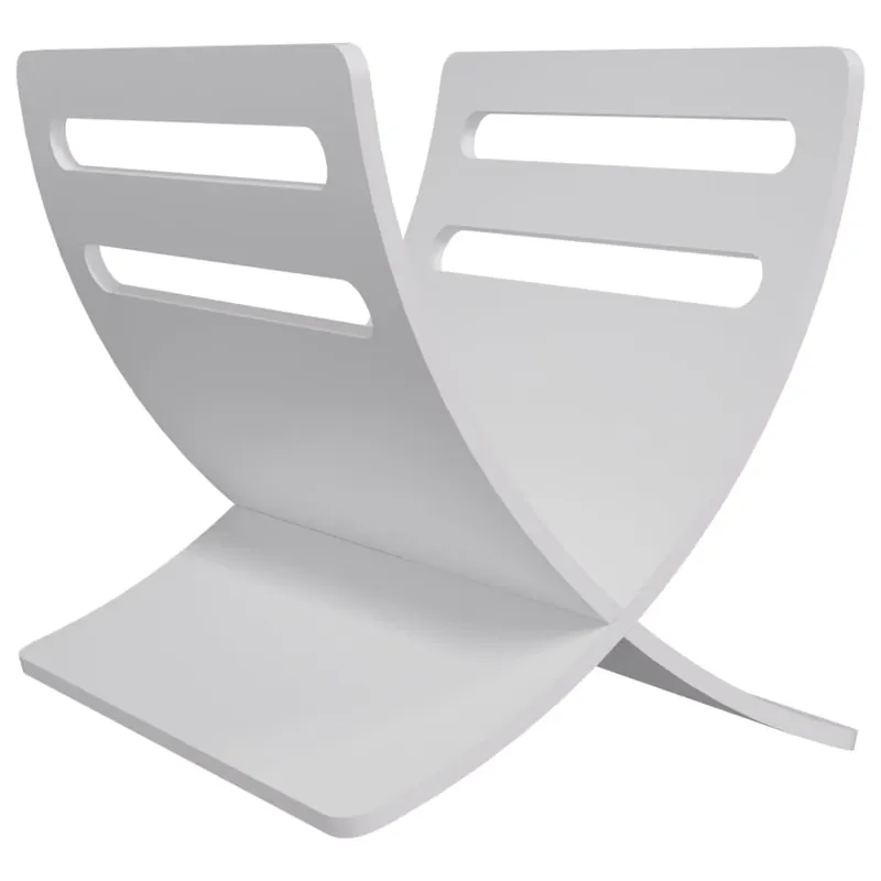 vidaXL Zeitungsständer Holz Freistehend Weiß Meistverkauft