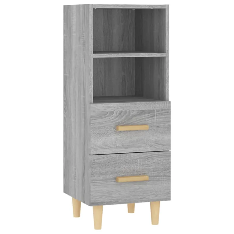Finale Aktion vidaXL Sideboard Grau Sonoma 34,5x34x90 cm Holzwerkstoff