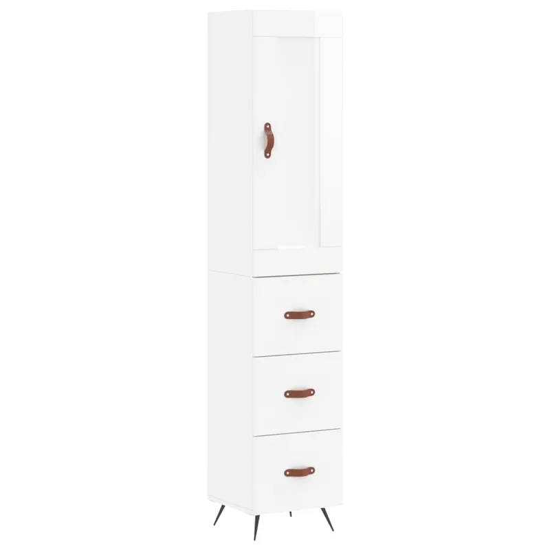 Jetzt Bestellen vidaXL Highboard Hochglanz-Weiß 34,5x34x180 cm Holzwerkstoff