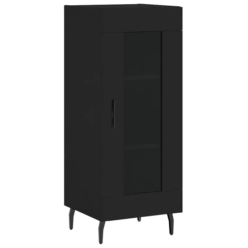 vidaXL Sideboard Schwarz 34,5x34x90 cm Holzwerkstoff Preisreduziert