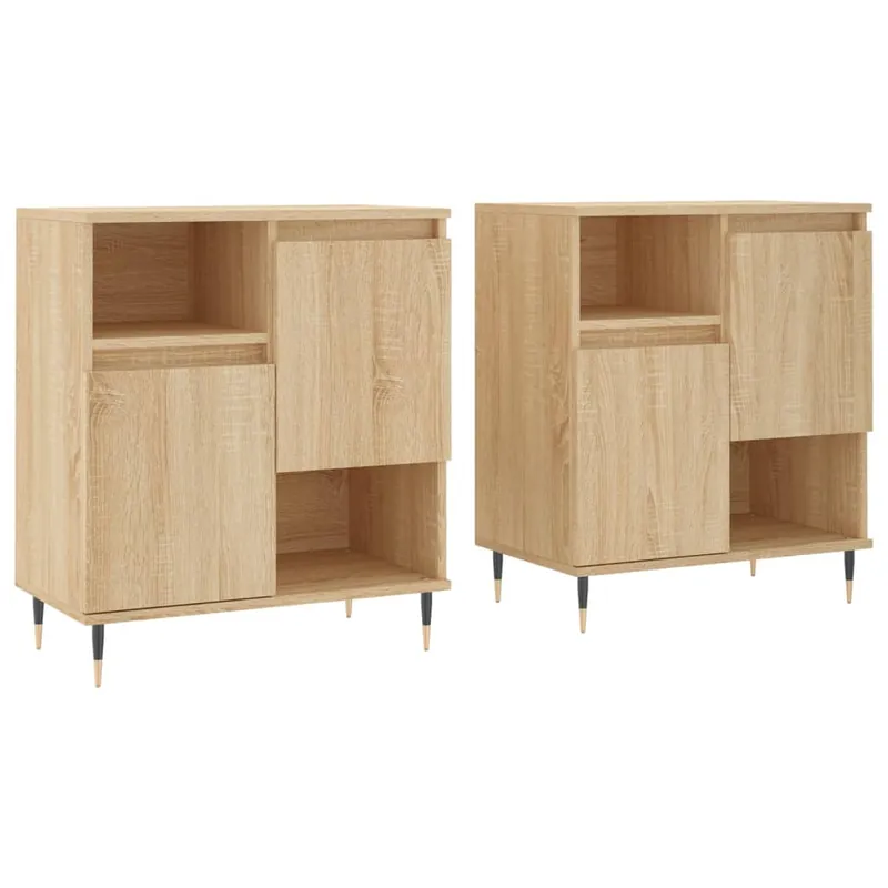 vidaXL Sideboards 2 Stk. Sonoma-Eiche Holzwerkstoff Sonderaktion