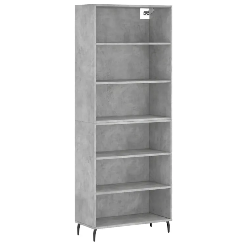 Bestseller vidaXL Highboard Betongrau 69,5x32,5x180 cm Holzwerkstoff