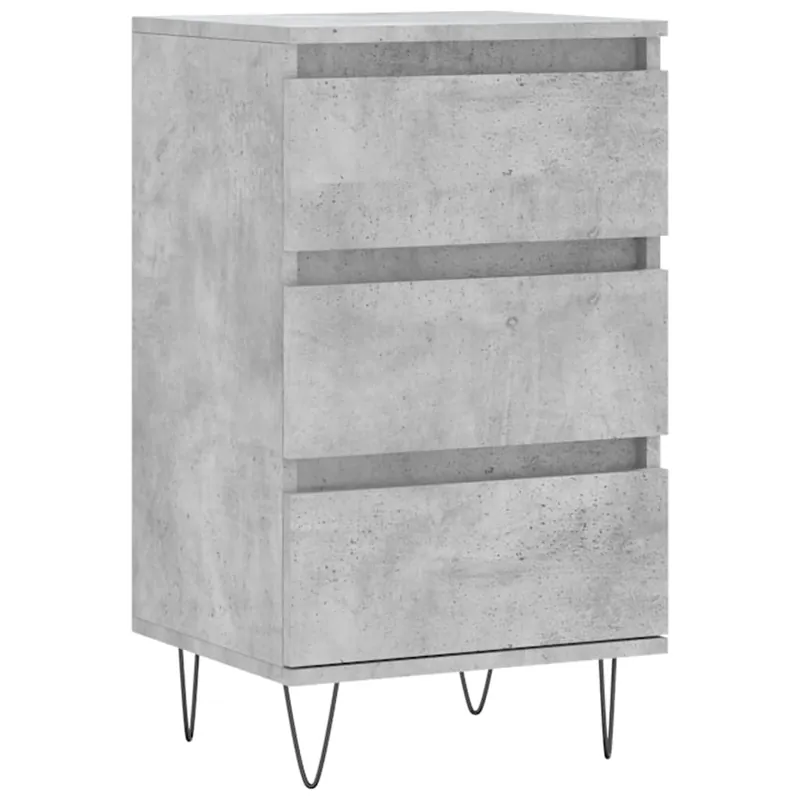 Geprüft vidaXL Sideboard Betongrau 40x35x70 cm Holzwerkstoff