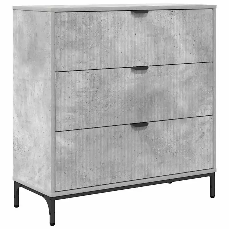 Begrenztes Angebot vidaXL Sideboard Beton Grau 79,5 x 33 x 82 cm Holzwerkstoff