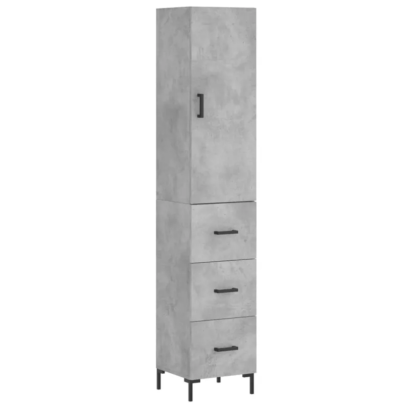 Angebot vidaXL Highboard Betongrau 34,5x34x180 cm Holzwerkstoff
