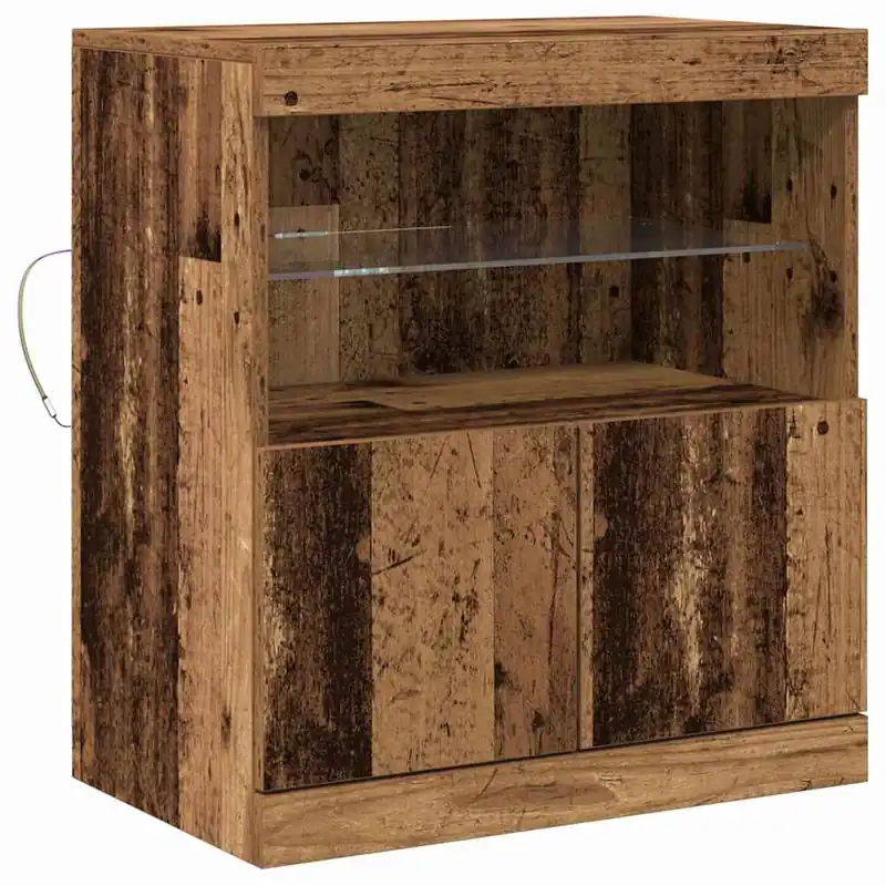Abverkauf vidaXL LED-Sideboard Braun 60,5 x 37 x 67 cm Holzwerkstoff