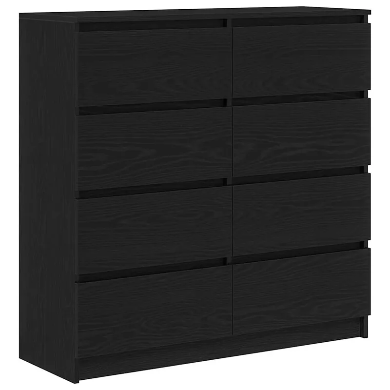 vidaXL Sideboard Schwarz Eichen-Optik 100x35x99 cm Holzwerkstoff Solange Der Vorrat Reicht
