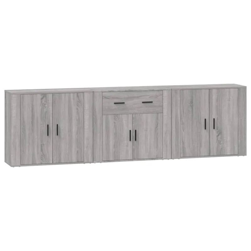 vidaXL Sideboards 3 Stk. Grau Sonoma Holzwerkstoff Saisonangebot