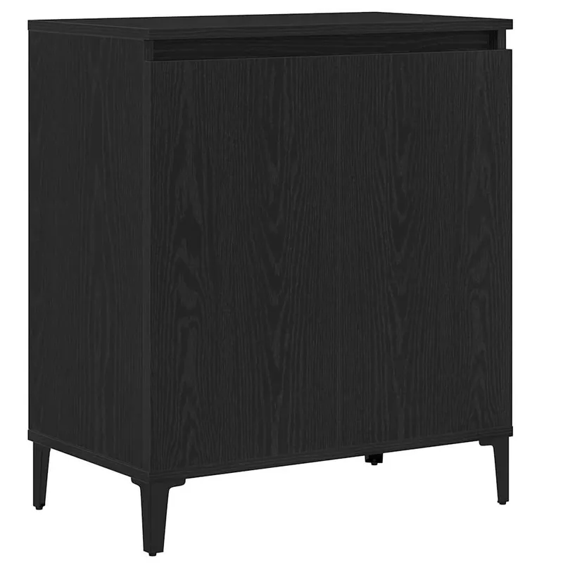 vidaXL Sideboard Schwarz Eichen-Optik 60 x 35 x 70 cm Holzwerkstoff Letzte Chance