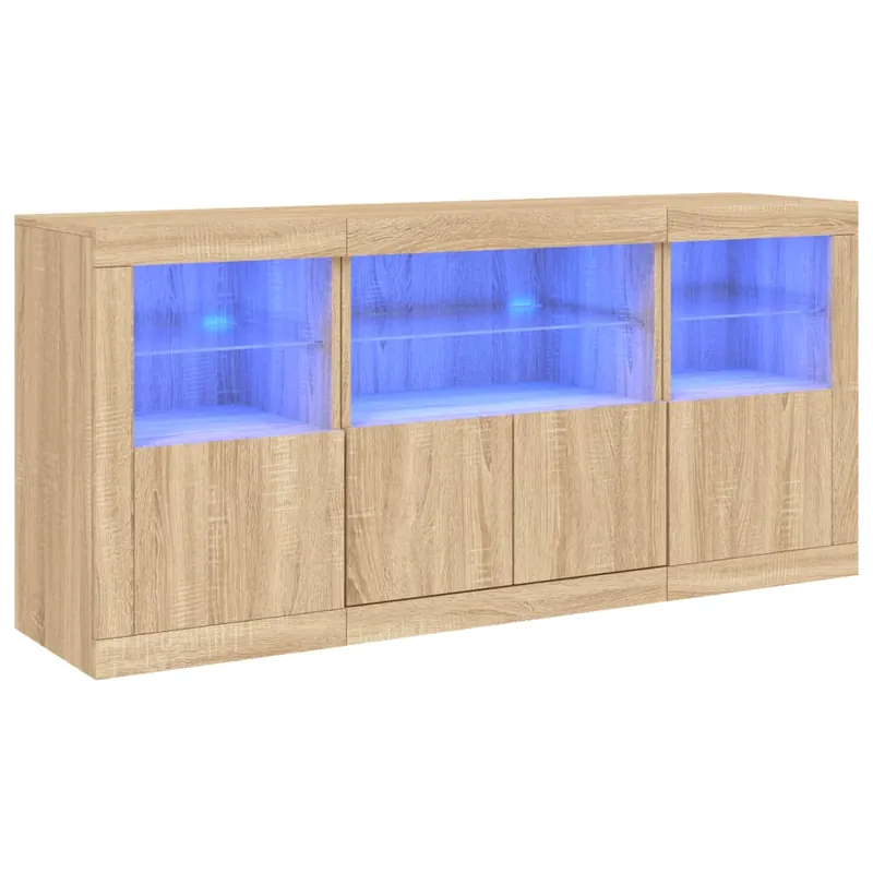 Jetzt Bestellen vidaXL Sideboard mit LED-Leuchten Sonoma-Eiche 142,5x37x67 cm