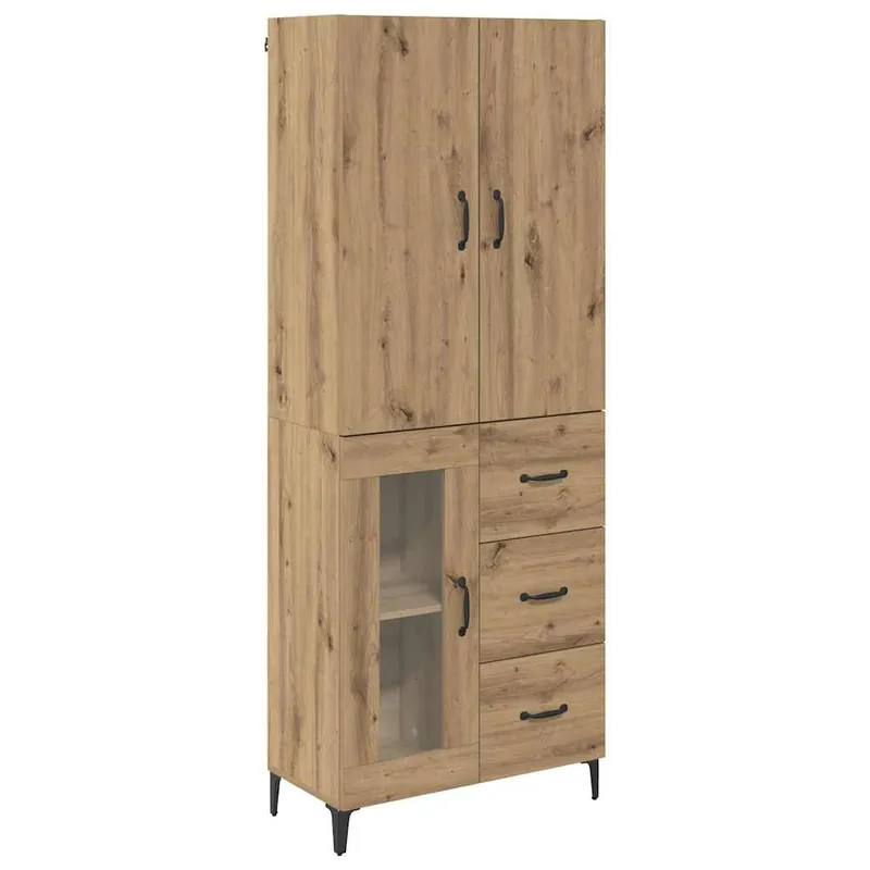 Begrenztes Angebot vidaXL Highboard Artisan-Eiche 69,5 x 34 x 180 cm Holzwerkstoff