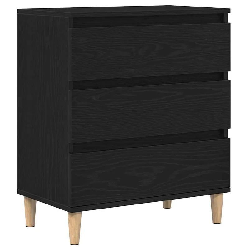 vidaXL Sideboard Schwarz Eichen-Optik 60 x 35 x 70 cm Holzwerkstoff Begrenztes Angebot