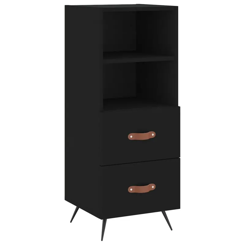vidaXL Sideboard Schwarz 34,5x34x90 cm Holzwerkstoff Top-Angebot