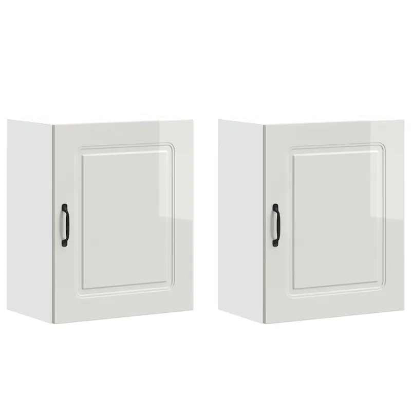 Angebot vidaXL Küchen-Hängeschränke 2 Stk. Kalmar Hochglanz-Weiß Holzwerkstoff