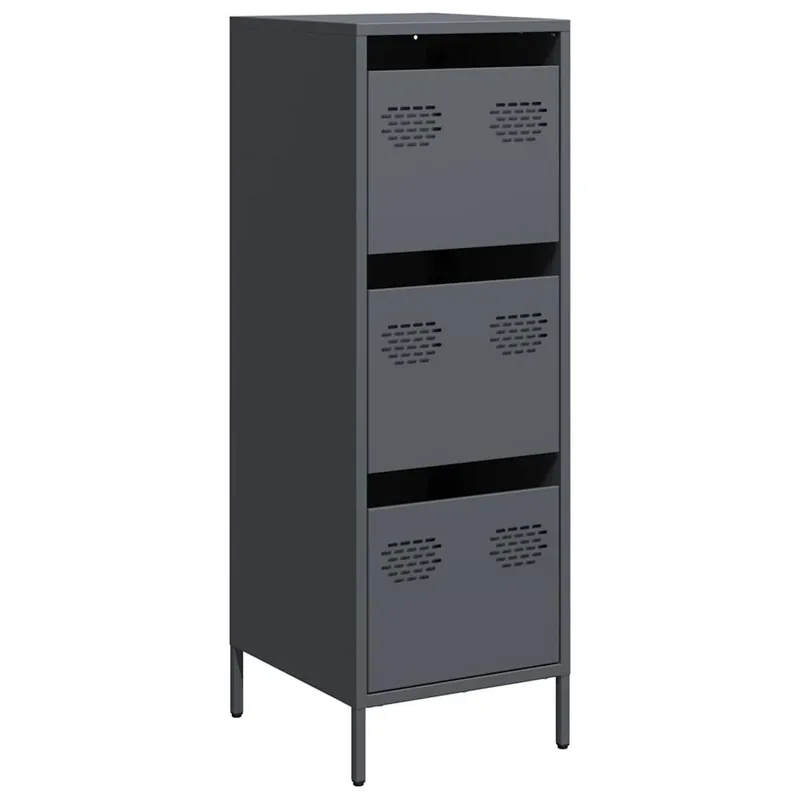 Expressversand vidaXL Highboard Anthrazit 39x35x103,5 cm Stahl