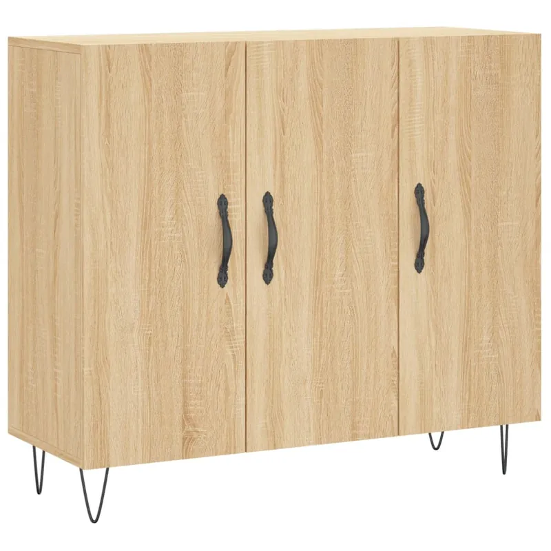 vidaXL Sideboard Sonoma-Eiche 90x34x80 cm Holzwerkstoff Neuheit
