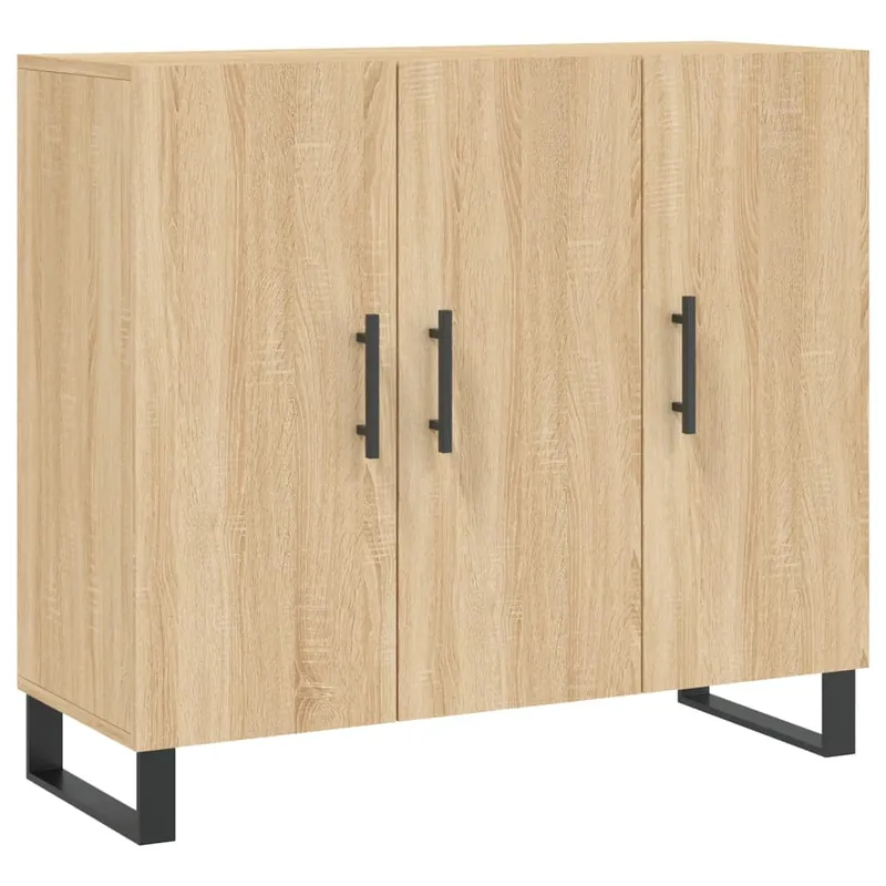 vidaXL Sideboard Sonoma-Eiche 90x34x80 cm Holzwerkstoff Kracherpreis