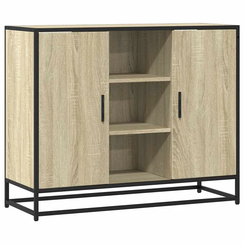 vidaXL Sideboard Sonoma-Eiche 92x35x76 cm Holzwerkstoff Ausverkauf