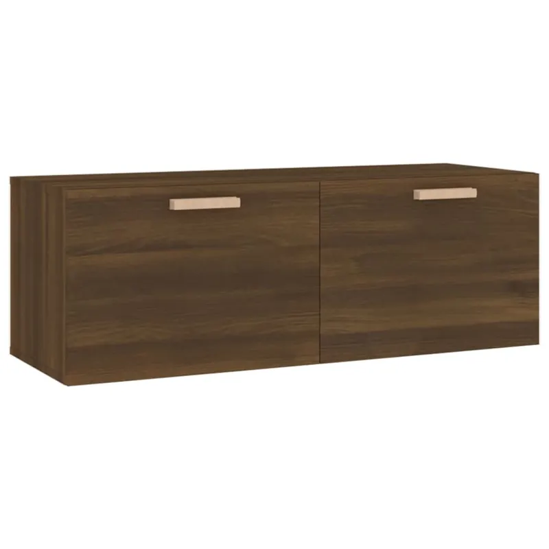 vidaXL Wandschrank Braun Eichen-Optik 100x36,5x35 cm Holzwerkstoff Kostenloser Versand